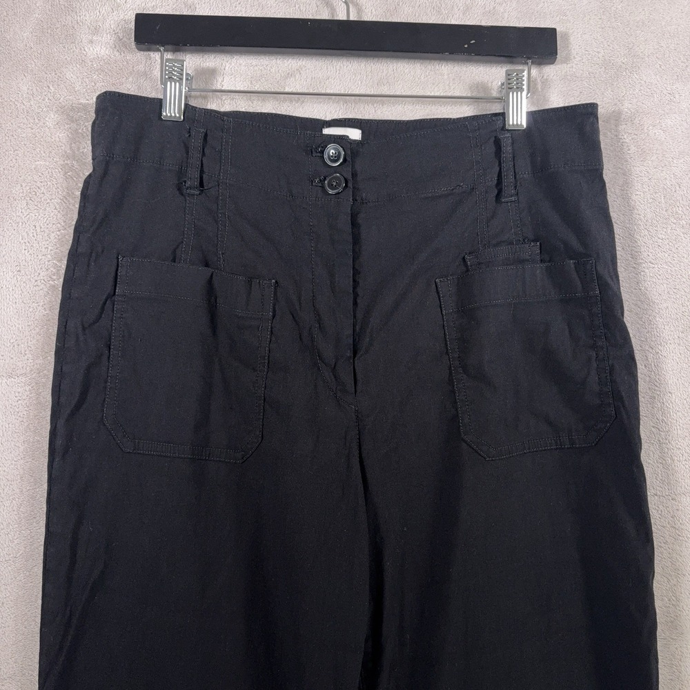 Anthropologie Maeve Junie Jeans Womens 33x31 Black Wide Leg Utility Pocket Denim - Picture 5 of 10